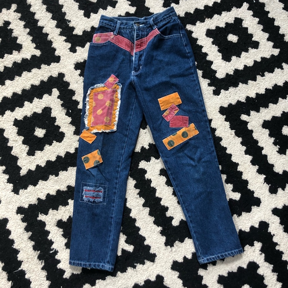 Vintage patchwork jeans